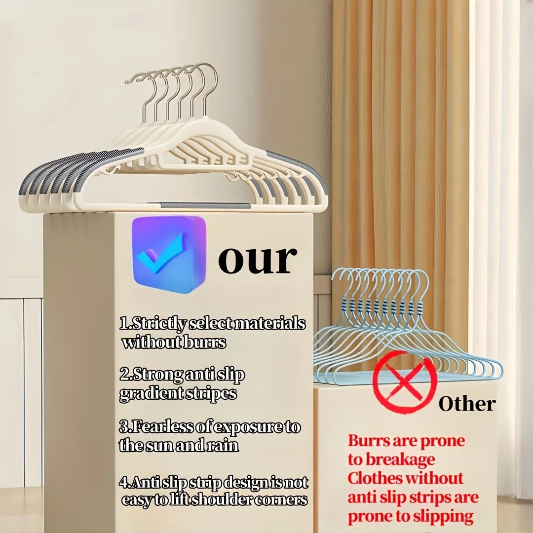 30Pcs Set of Non-slip Hangers Sturdy and Durable Rotating Hook Hangers Laundry Bathroom & Bedroom Clothes Hangers Organization