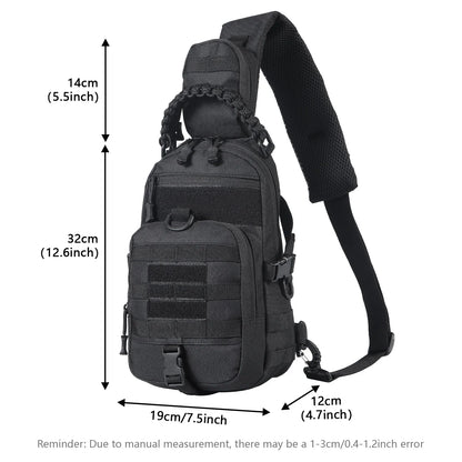 Multi functional outdoor chest bag, sports cycling, hiking, portable and wear-resistant crossbody bag