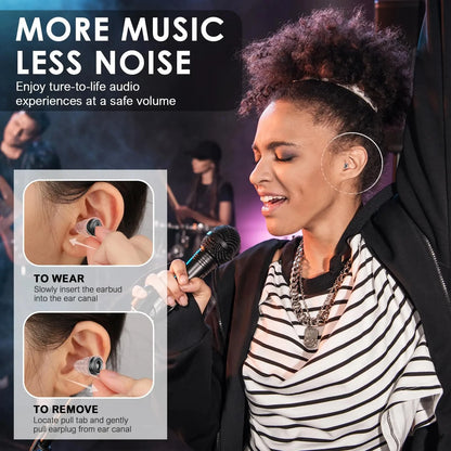 HUAK Silicone Earplugs High Fidelity with Storage Box for Concerts Musicians Motorcycles Noise Sensitivity Conditions and More
