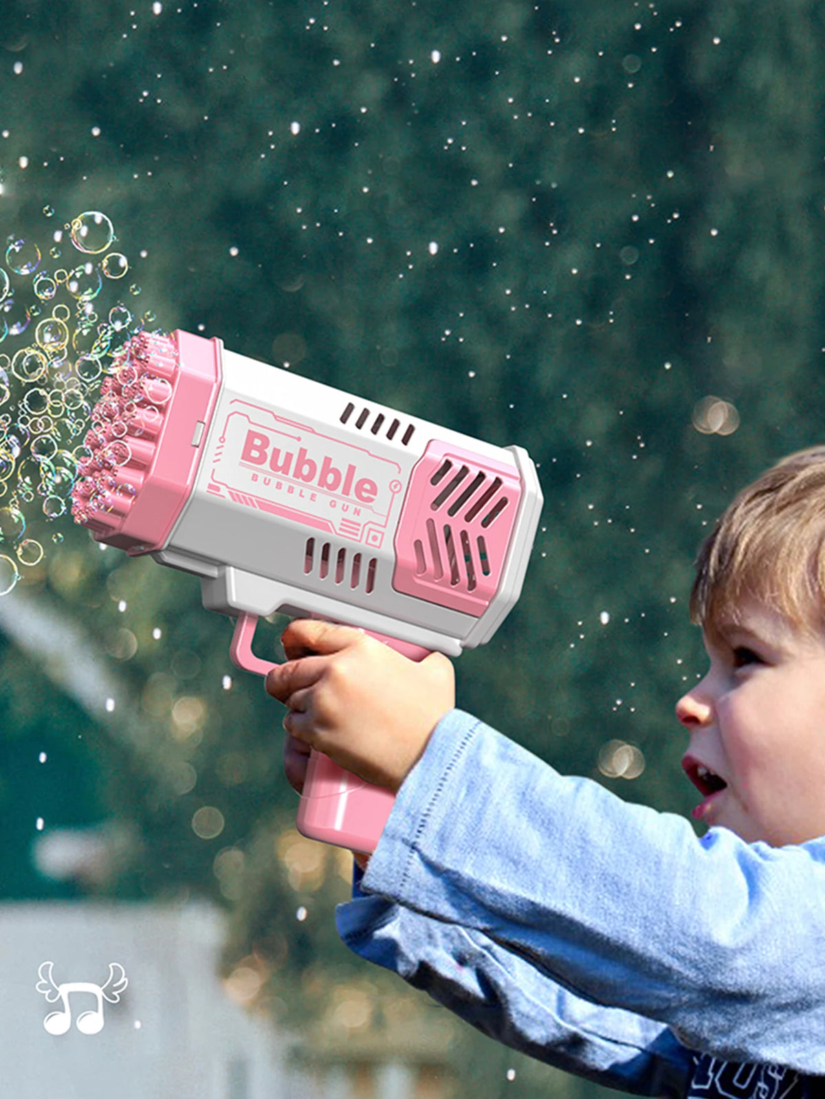 40 hole handheld massive foaming space light bubble machine electric children's toys without battery without bubble water