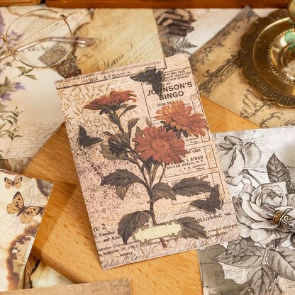 Mr.Paper 192pcs Vintage Style Notebook Set, Gold Foil Writing Pad for Journaling Note Taking, Retro Stationery Paper Sheets
