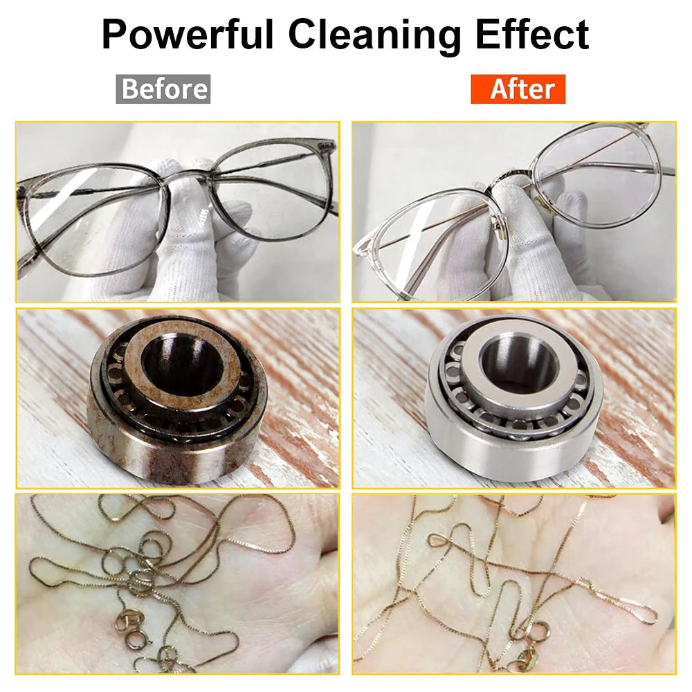 Ultrasonic Cleaner Ultrasound Glasses Cleaning Machine 40KHZ High Frequency Ultrasonic Bath for Glasses Jewelry Washing Machine