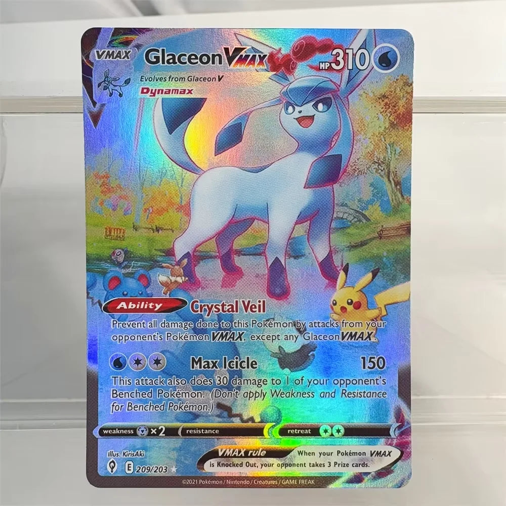 PKM Holographic Flash Proxy Cards Glaceon Dialga Gyarados Giratina Garchomp Foil Cards Game Collection PTCG PROXY