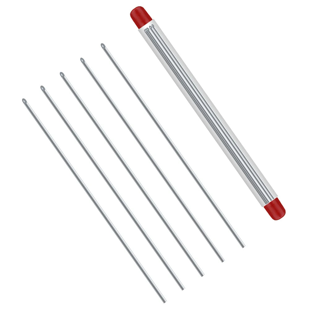 5-20Pcs Earthworm Hooking Needle Stainless Steel Earthworm Gas Needle Portable Hollow Fishing Worm Penetrating Driller Fish Tool