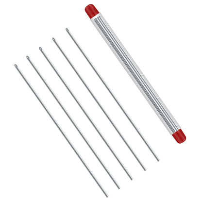 5-20Pcs Earthworm Hooking Needle Stainless Steel Earthworm Gas Needle Portable Hollow Fishing Worm Penetrating Driller Fish Tool