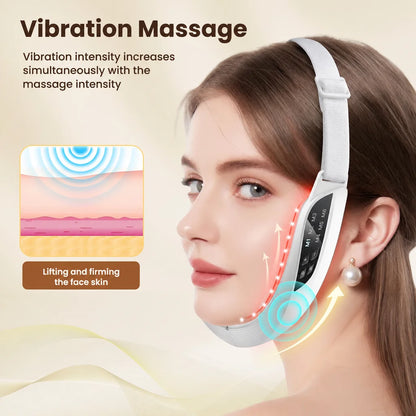 Electric V Face Lifting Beauty Device 6 Modes 8 Levels Facial Firming Massager Double Chin Removal Skin Care Tool