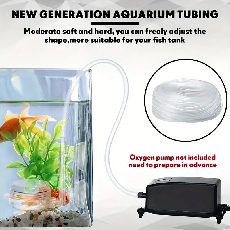 4*6mm Silicon Aquarium 1m/3m/5m/10m Oxygen Pump Hose Air Bubble Stone Aquarium Fish Tank Pond Pump Tube Food Grade Material