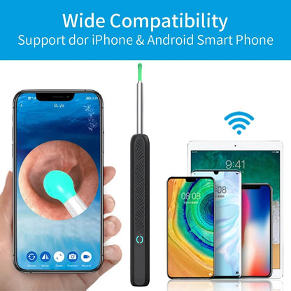 Visual Wireless Ear Pick Camera Ear Wax Removal Tool Picker Ear Cleaner Wax Removal Earwax Cleaning Endoscope Kit Spoon Earpick