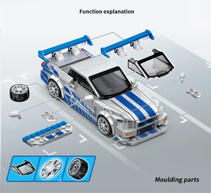 SEMBO BLOCK City Famous Technical Sports Car Supercar Model Assembly Building Block Classic Vehicle Series Bricks Boy Toys Gifts