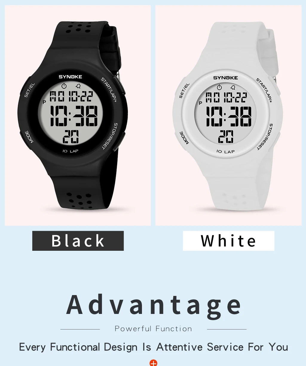 Outdoor Sport Watch Men Alarm Chrono Clock 5Bar Waterproof Military Watches LED Display Shock Digital Watch Thin Design