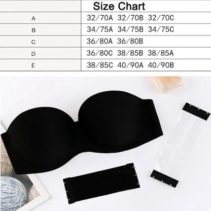 Sexy Strapless Bras Women Wireless Bralette Soft Female Underwear Ladies Seamless Bras Invisible Bra With 2pcs Straps