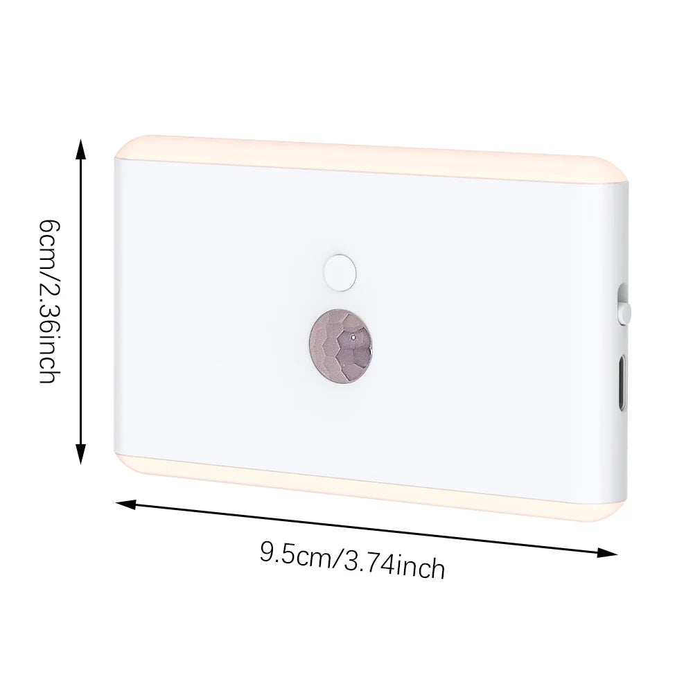 LED Night Light, USB Charging, Smart Motion Sensor, Color-Changing Ambient Lighting, Ideal for Living Room and Hallways