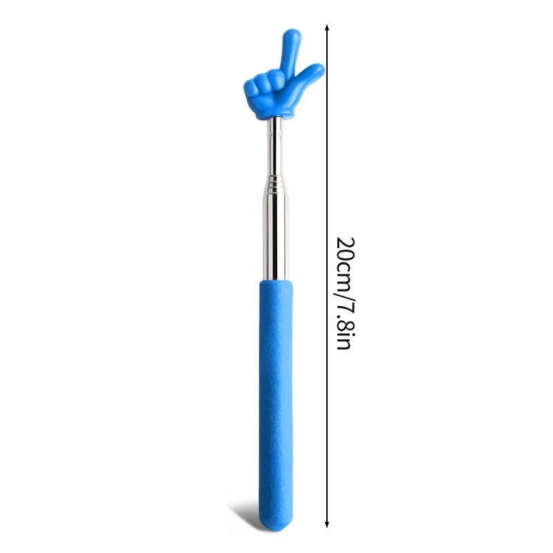 1pPointer Finger Stainless Steel Reading Sticks Telescopic Reading Finger Teaching Aids Gift for Teachers Pointer Finger Stick