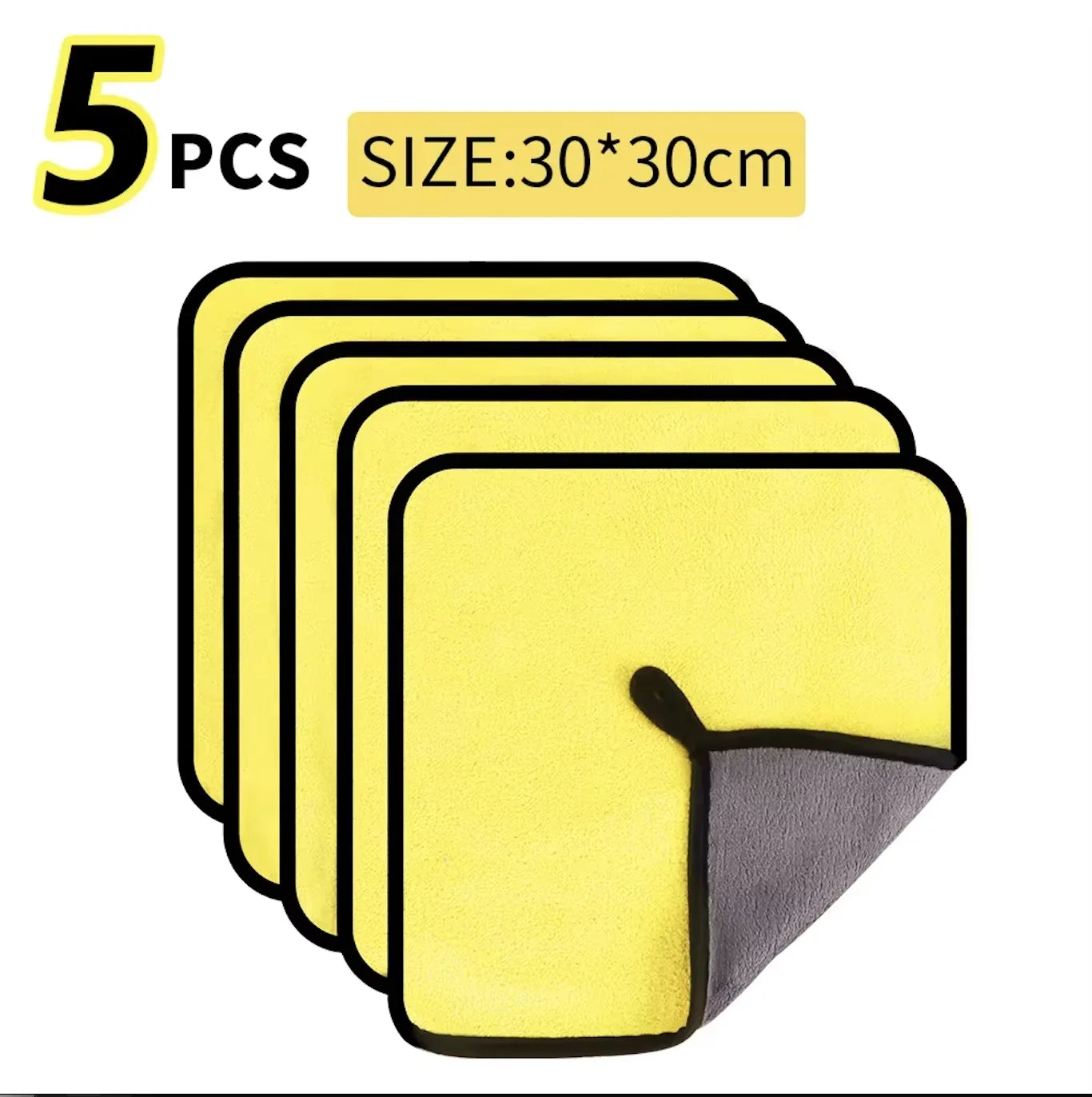 1/2/3/6/10pcs 30X60cm Microfiber Car Cleaning Towels Soft Quick Drying for Windows Mirrors Wiping Rags Double Layer Wash Cloth