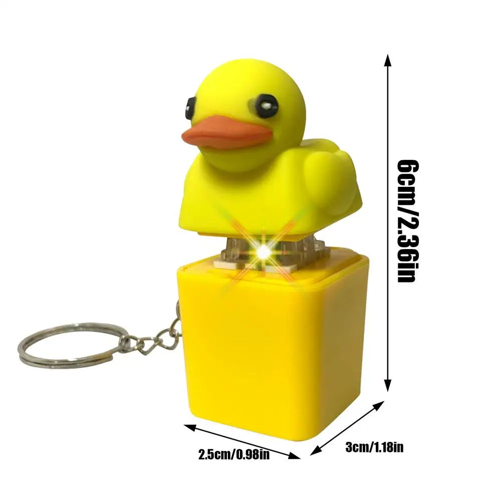1pcs Hot sale Quacky Duck Keyboard Fidget Toys Keychain Keyboard Toys Finger Button Clicker Sensory Toys Stress Relief Gifts