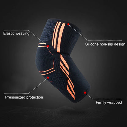 Elbow Support Elastic Gym Sport Elbow Protective Pad Absorb Sweat Sport Basketball Volleyball Tennis Arm Sleeve Elbow Brace