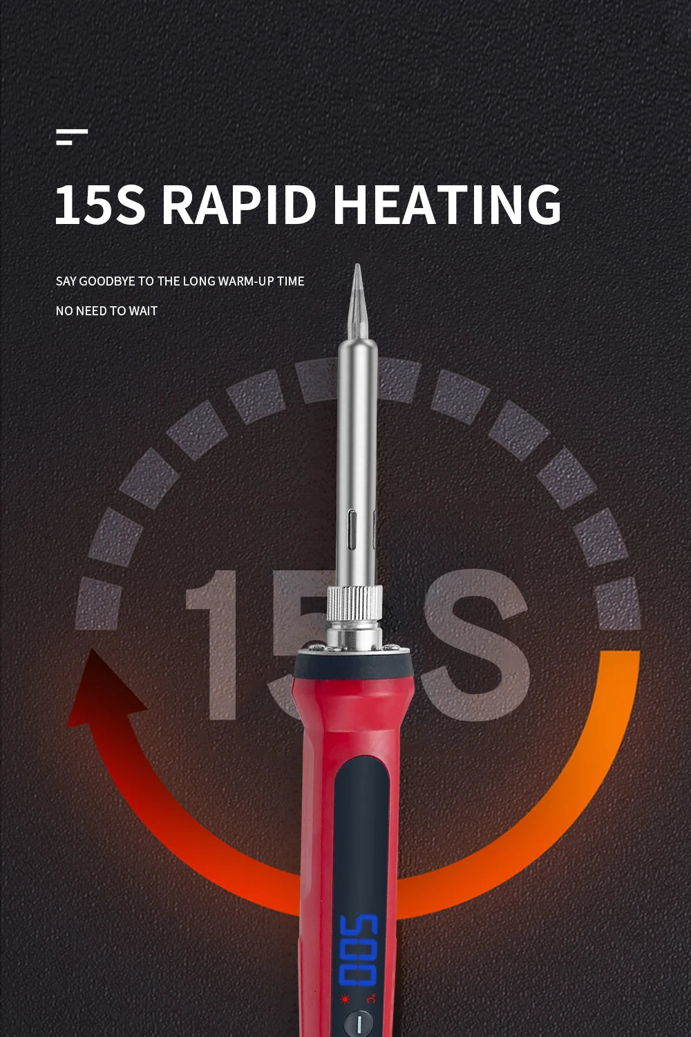 80W Soldering iron kit adjustable temperature LCD solder welding tools Ceramic heater soldering tips Tweezers soldering wire