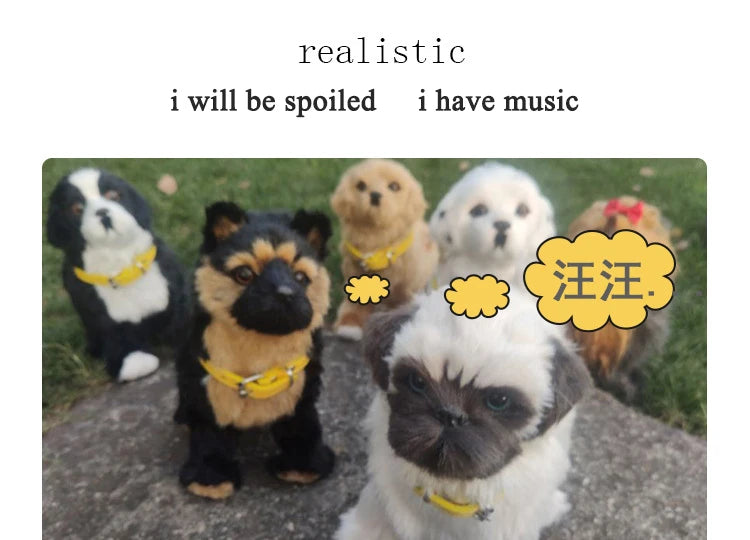 New Simulation Robot Dog Electronic Pet Sound Control Walking Nodding Music Touch Control Robot Animal Pet Children Toy Gifts