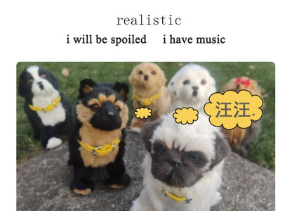 New Simulation Robot Dog Electronic Pet Sound Control Walking Nodding Music Touch Control Robot Animal Pet Children Toy Gifts