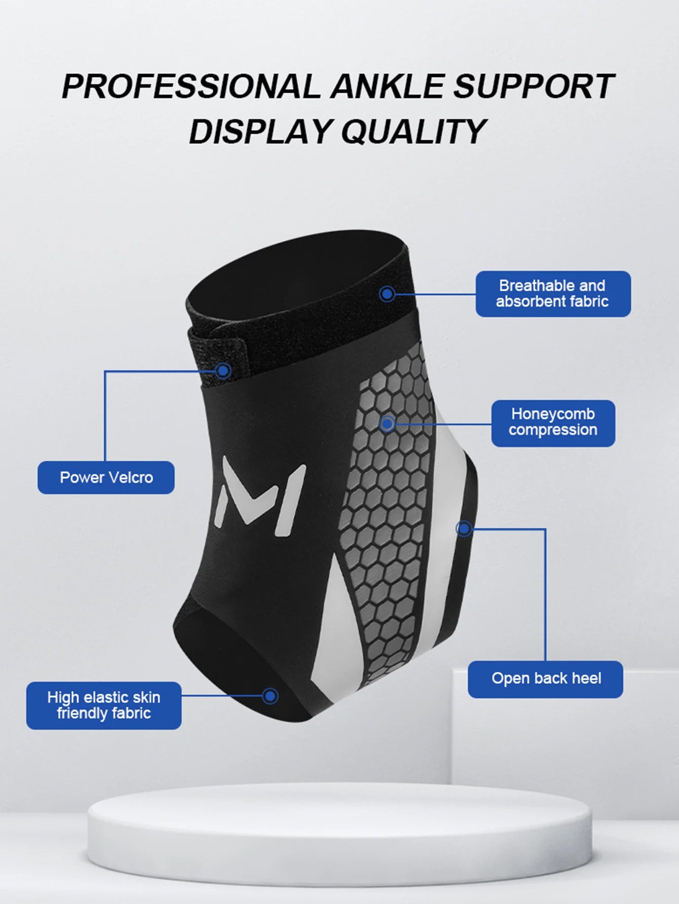 1pc Cooper Ankle Support Compression Foot Sleeves for Men and Women Bracer Ankle Protector Daily Sport Gym Workout Weightlifting