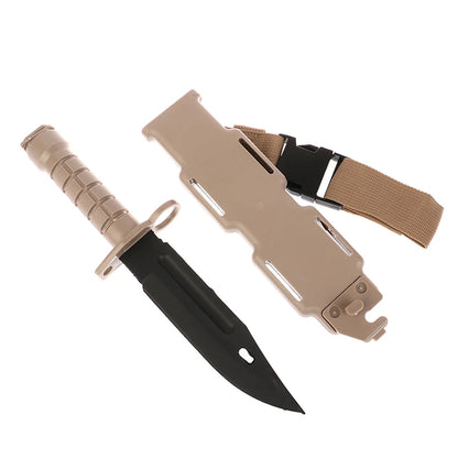 M9 Model Tactical Rubber Knife CS Game Training Outdoor Multi Tool Plastic Bayonet Army Fan Collect Gift Toy