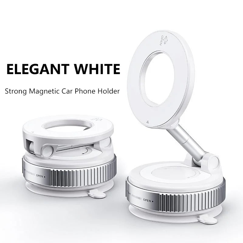 Vacuum Magnet Phone Bracket Multi-angles Adjustment Strong Magnetic Suck Design Foldable Car Holder For iphone Navigation Stand