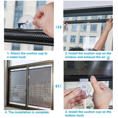 Roll Curtain Blackout Roller Blind Movable Terrace Blinds Curtains Inner Shutter Window Shades No Drill Cellular Shade Opaque