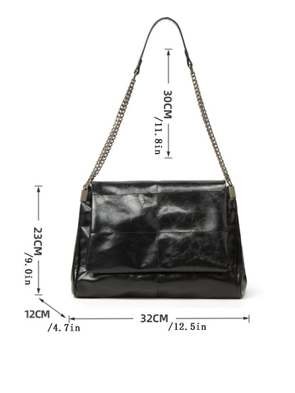 Large Capacity Commuting Bag 2024 New Spring/Summer Women's Chain Tote Bag, High-End and Fashionable Single Shoulder Underarm Ba