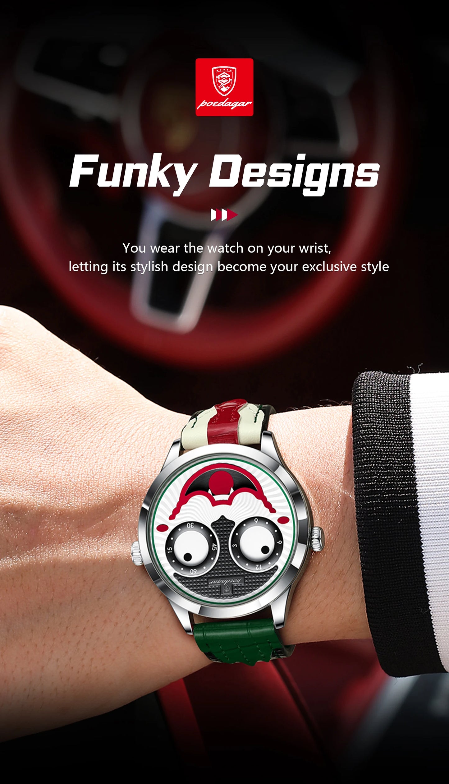 POEDAGAR Original Luxury Watch For Man Waterproof High Quality Male Wristwatch Quartz Leather Sports Fashion Men's Watches Reloj