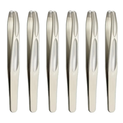 Premium Round Head Tweezers for Eyebrow & Facial Hair Removal Seamless Clips Short Hair Precision Beard Clip