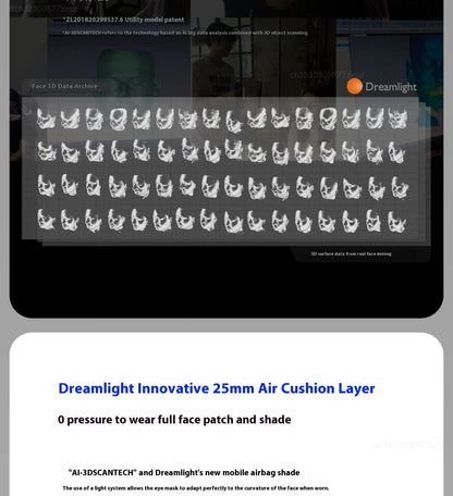 New Dreamlight 4S Pro Eye Mask Sleep 3D Stereoscopic Sleep Aid for Men Women Adult Adjustable Portable Full Blackout Eye Mask