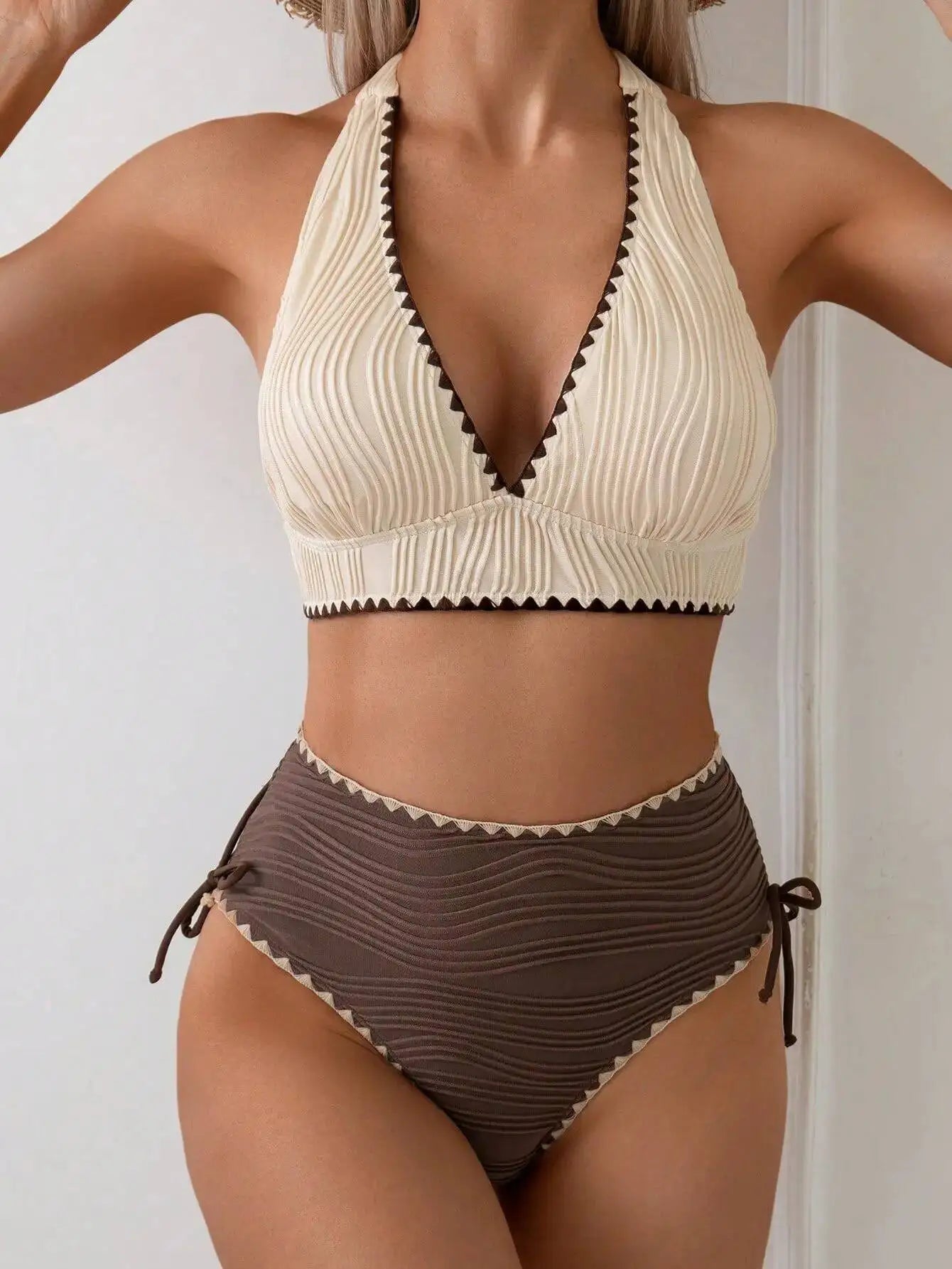 Sexy High Waist Bikinis Women's Swimwear Female Swimsuit For Swim Wear Bathing Suits Brazilian Bikini Set Beachwear Pool Bather
