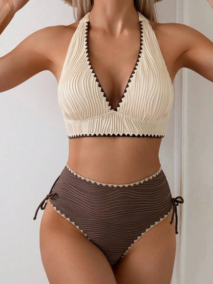 Sexy High Waist Bikinis Women's Swimwear Female Swimsuit For Swim Wear Bathing Suits Brazilian Bikini Set Beachwear Pool Bather