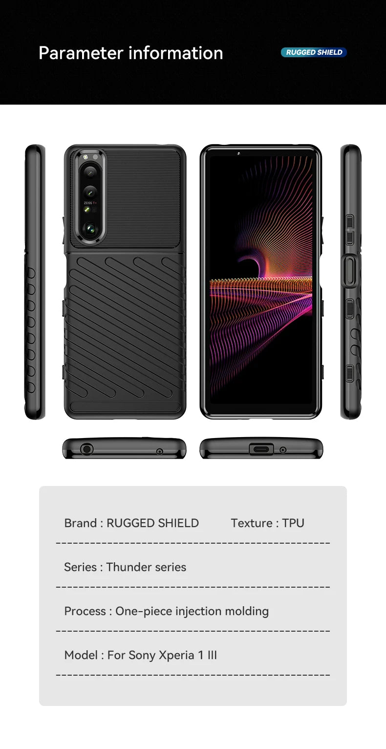 Luxury Shockproof Silicone Phone Case for Sony Xperia 1 III - Soft TPU Protective Cover