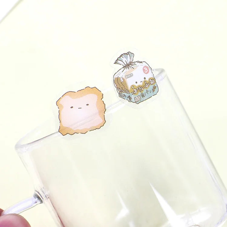 6Pieces/Set Transparent Pvc Waterproof Cartoon Sticker DIY Hand Account Decorative Stickers Kawaii Phone Cup Stickers
