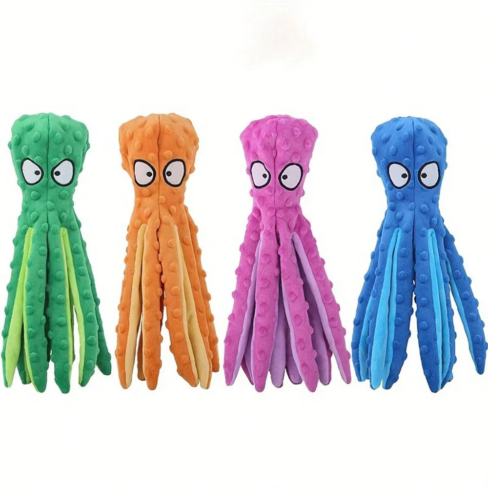 Dog Toys Octopus Non-stuffed Soft Plush Toy Puppy Educational Teething Chew Toys Pet Supplies for Small Medium Dogs