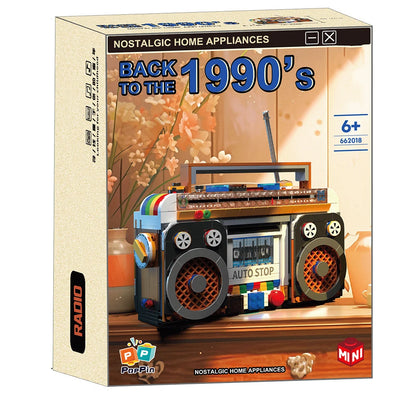 554PCS Color Radio Model Building Blocks Retro Small Home Appliances Assembly Bricks DIY Toys Decoration Children Holiday Gift