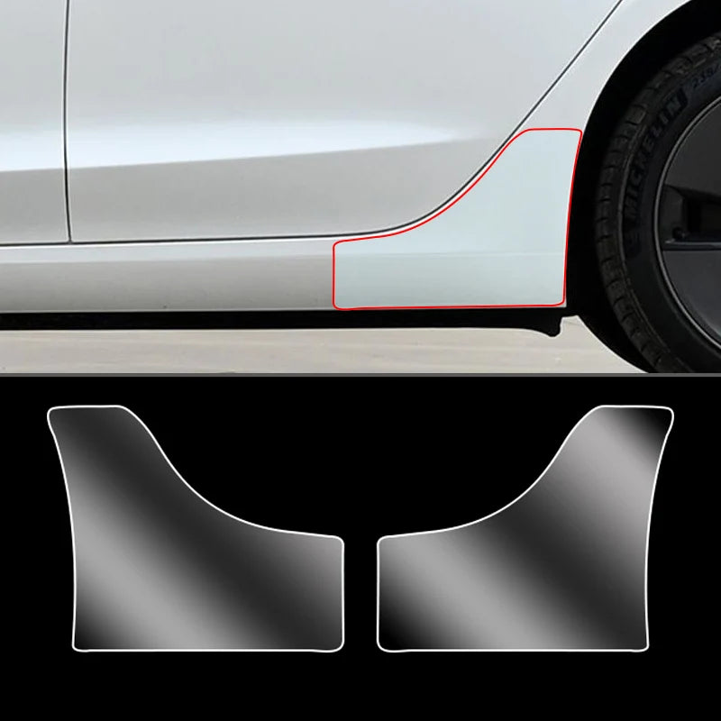 For Tesla Model3/Y 2017-2025 Front Door Rear Door Protective Film Invisible Car Clothing TPU Film Decoration for Model Y Juniper