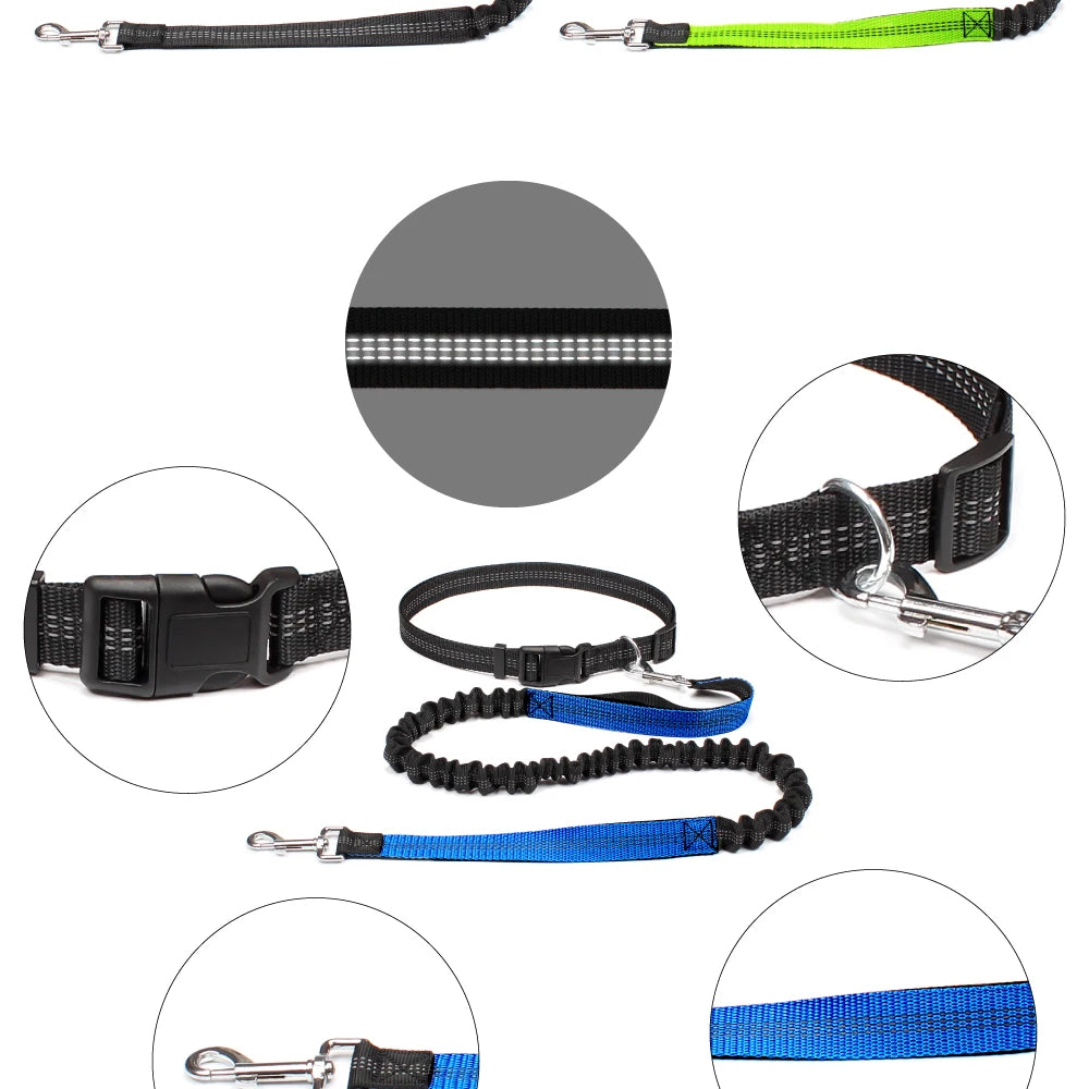 Hand Free Dog Leash for Pet Walking Running Jogging Adjustable Dog Leash Waist Belt Chest Strap Traction Rope Dog Accessories