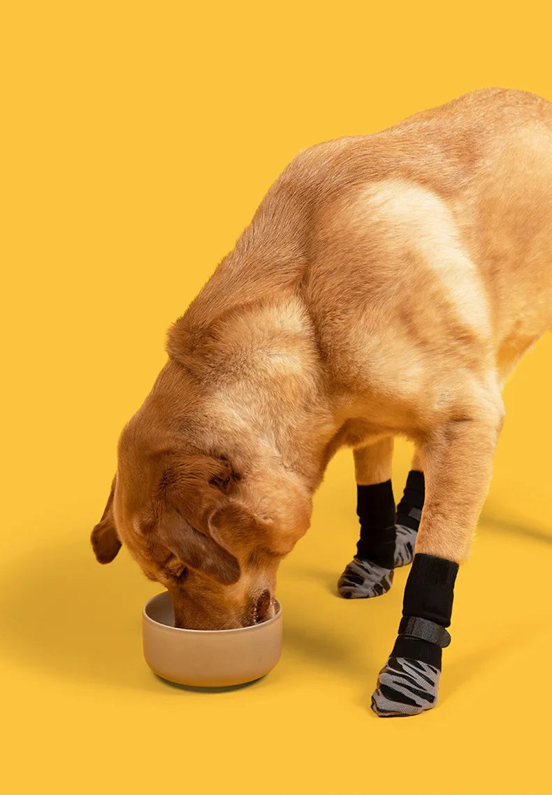 Outdoor Pet Dogs Breathable Socks Black Tie Anti-shedding Medium Large Dog Non-slip Socks Waterproof Dogs Shoes Pet Supplies
