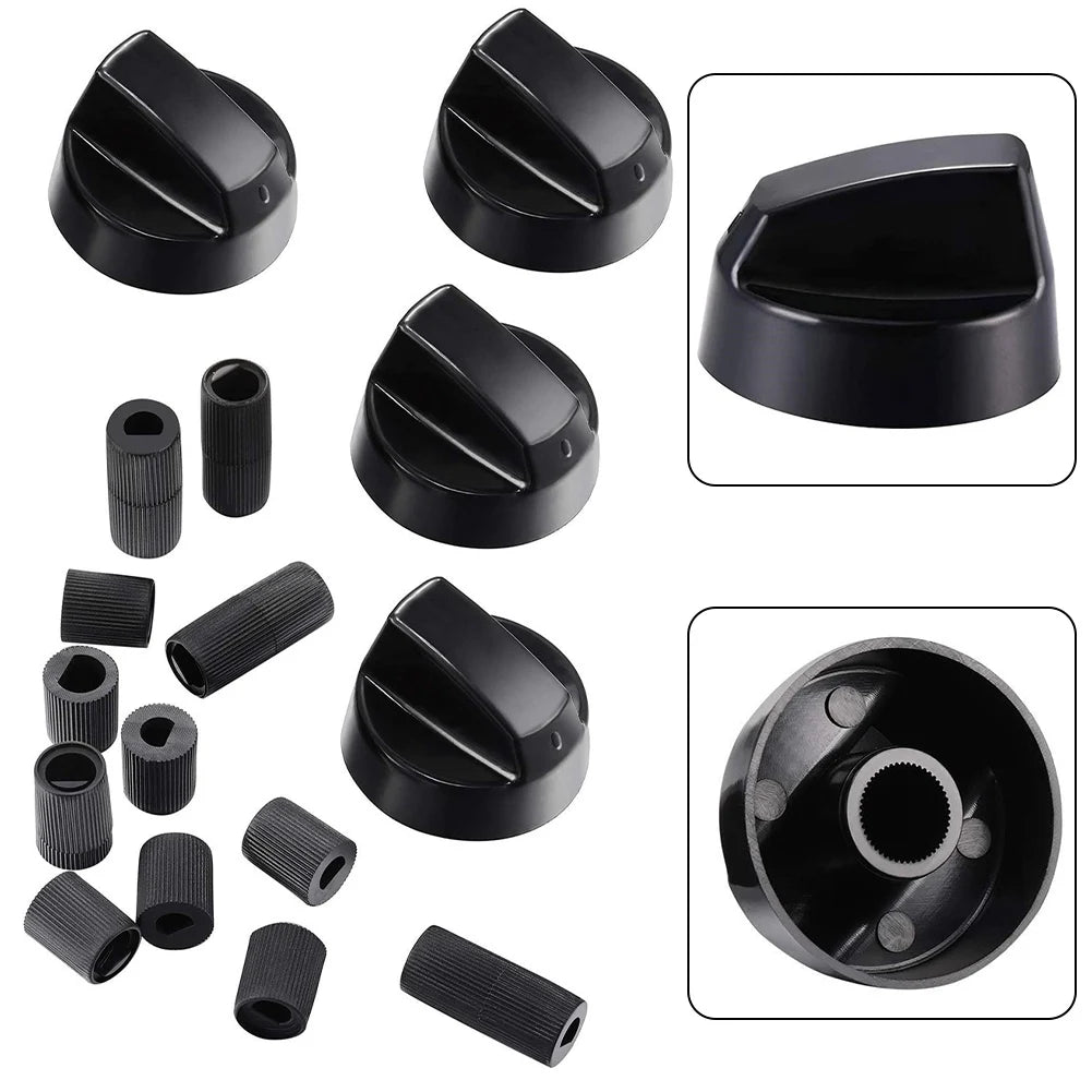 Control Knobs With Adapters Versatile Control Knobs Set Knobs & 12 PCS Adapters For Stoves & Ovens Control Knob