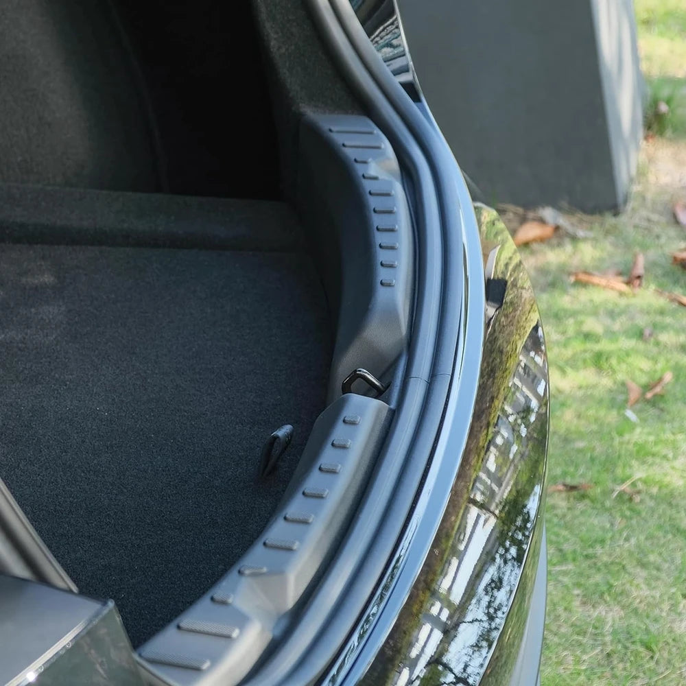 USVOTOV for Tesla Model Y Juniper Launch Model 3 2025 2026 Trunk Sill Guard Cargo Mat Rear Bumper Protector TPE Pads Accessories