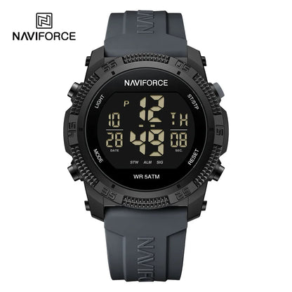 NAVIFORCE Brand Original Men Fashion Watch Water Resistant Personality Wristwatches Luxury Silicone Strap Electronic Clock 2024