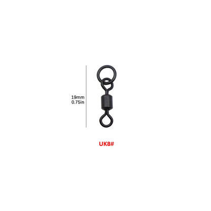 20pcs Carp Fishing Accessories Flexi Rolling Swivels Chod Rig Hair Rig Quick Change Hooklink Ring Swivels For Fish Tackle