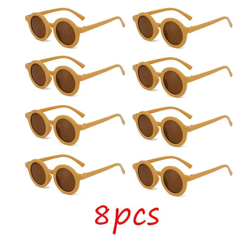 Children's sunglasses, inset style  round frame, 1-7 year old baby sunglasses, sun shading, sun protection