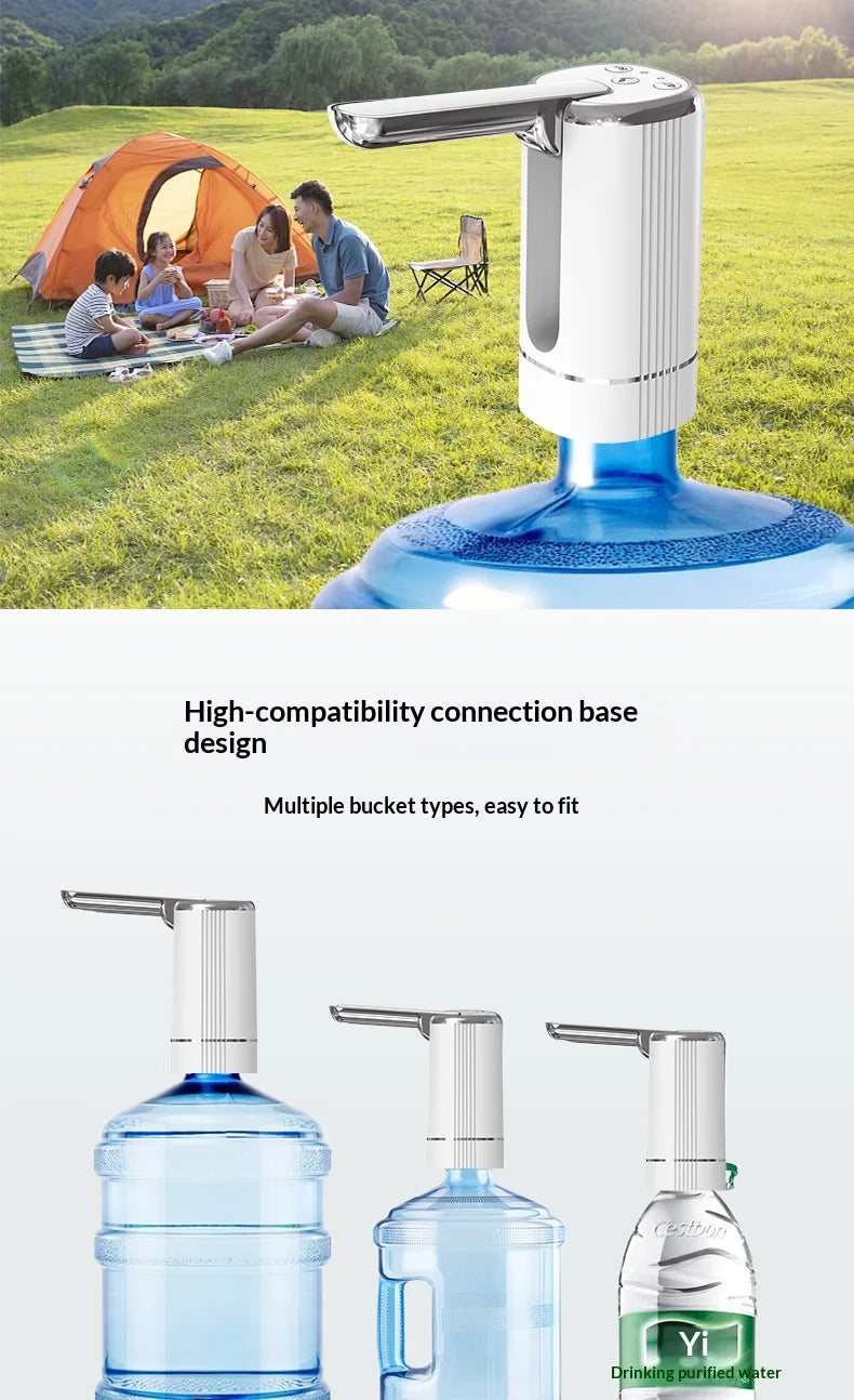 HOMEFISH Electric Household Folding Water Pump Bucket Automatic Water Dispenser Small Water Outlet for Home Use