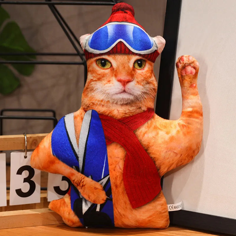 10 Style 30cm Cute Simulation Funny Happy Cat Throw Pillow Plush Toy Stuffed Animal Birthday Holiday Gift Kids Collectible Toy