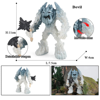 Oenux Simulation Dinosaur Dragon Turtles Fire Bull Orangutan Magma Golem Animal Model Action Figures Pvc Collection Kid Toy Gift
