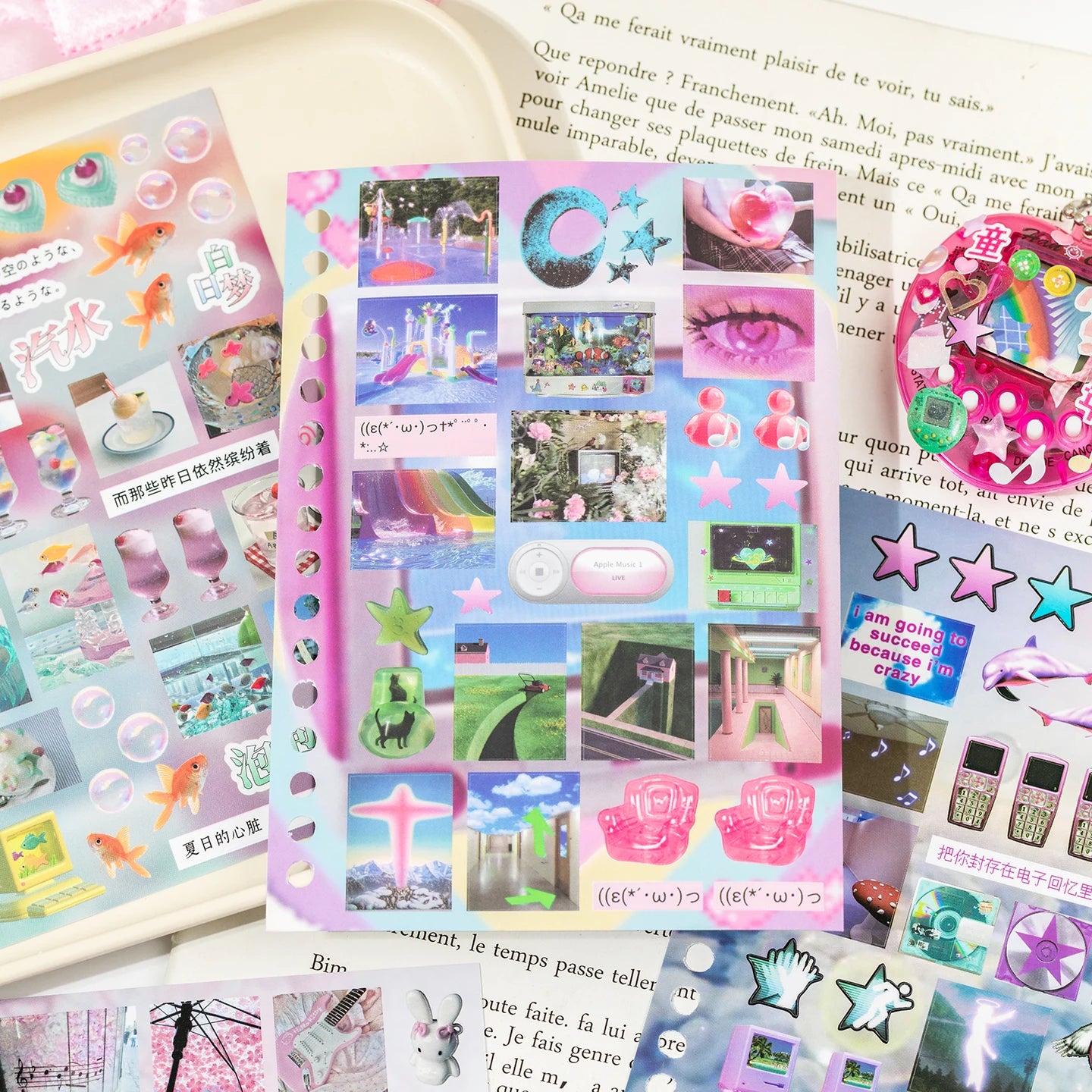 2Style 30 pieces/bag Time Reshaping Cut Film Coil Sticker Book Handbook Material Sticker DIY Photo Frame Scrapbook Notebook Cup