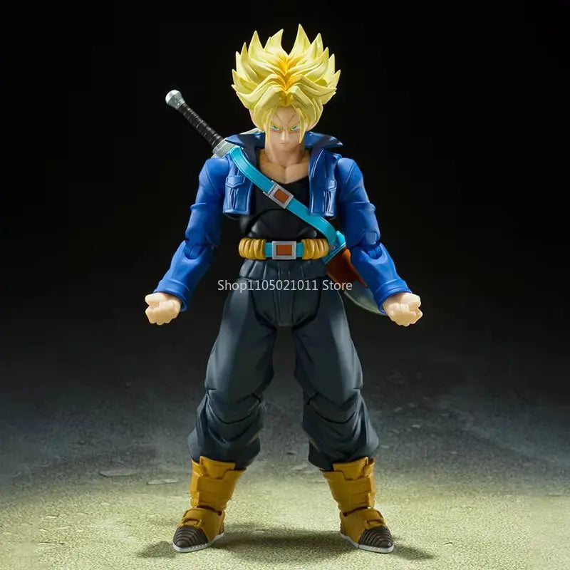 Anime Dragon Ball Z Figures Shf Super Saiyan Trunks Action Figure Collection Model 15cm Future Boy Torankusu Movable Toys Gifts
